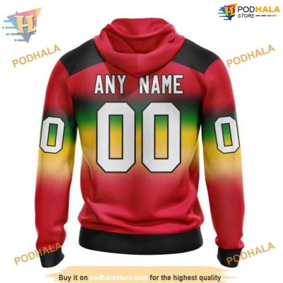 Custom Persionalized Retro Gradient Design NHL Chicago Blackhawks Hoodie 3D