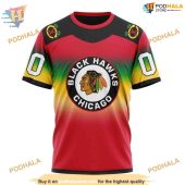 Custom Persionalized Retro Gradient Design Nhl Chicago Blackhawks Hoodie 3d 3.jpg - demo10