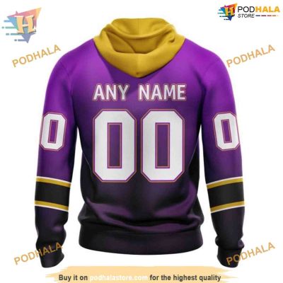 Custom Persionalized Retro Gradient Design NHL Los Angeles Kings Hoodie 3D