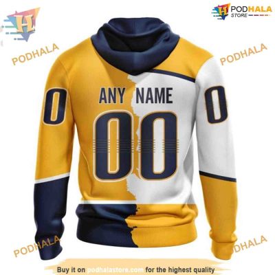 Custom Personalize 2023 Home Mix Away NHL Nashville Predators Hoodie 3D