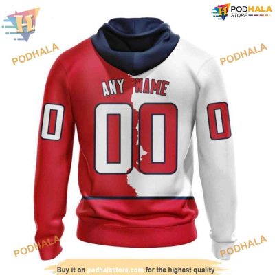 Custom Personalize 2023 Home Mix Away NHL Washington Capitals Hoodie 3D