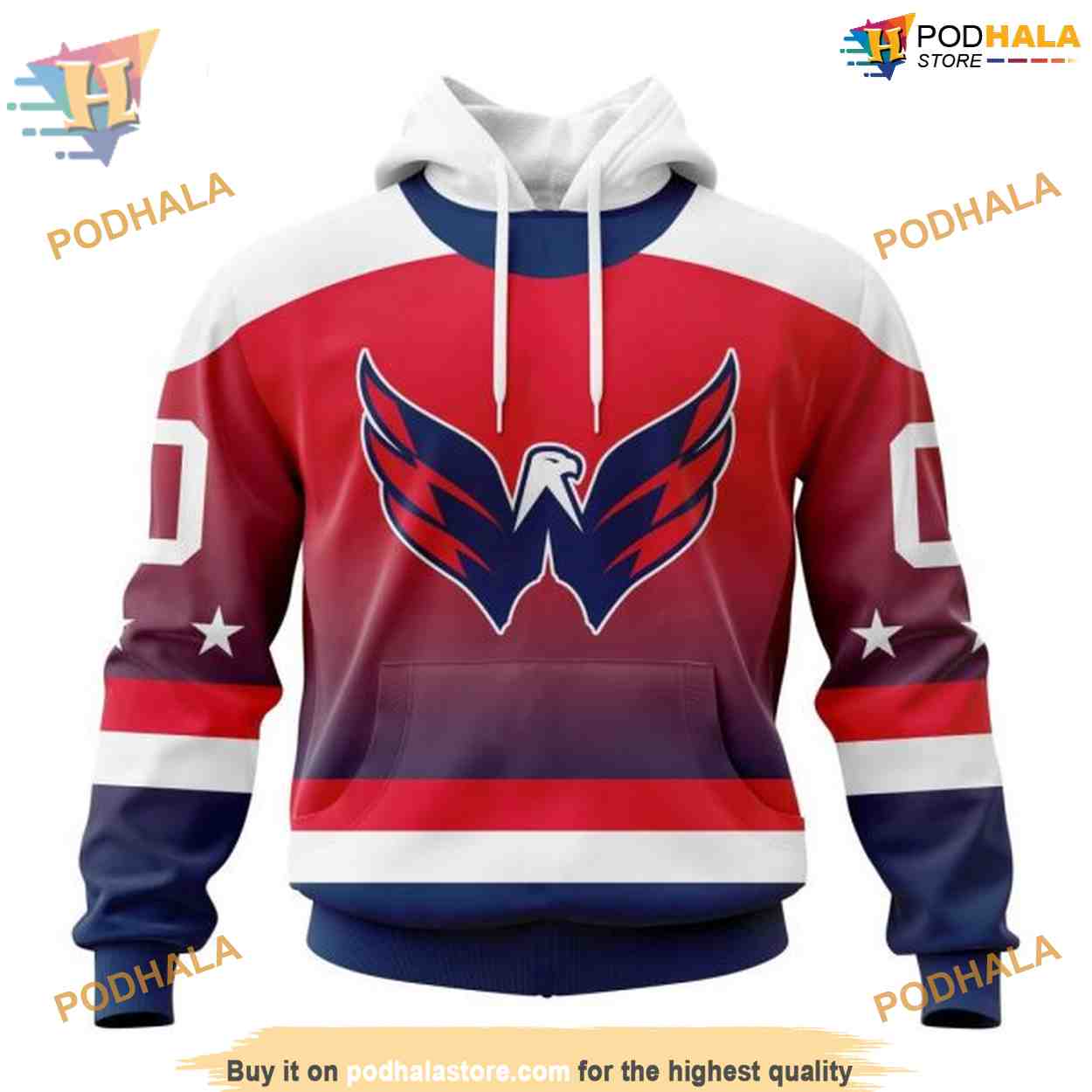 Custom Personalize New Gradient Series Concept NHL Washington Capitals Hoodie 3D Custom Personalize New Gradient Series Concept NHL Washington Capitals Hoodie 3D