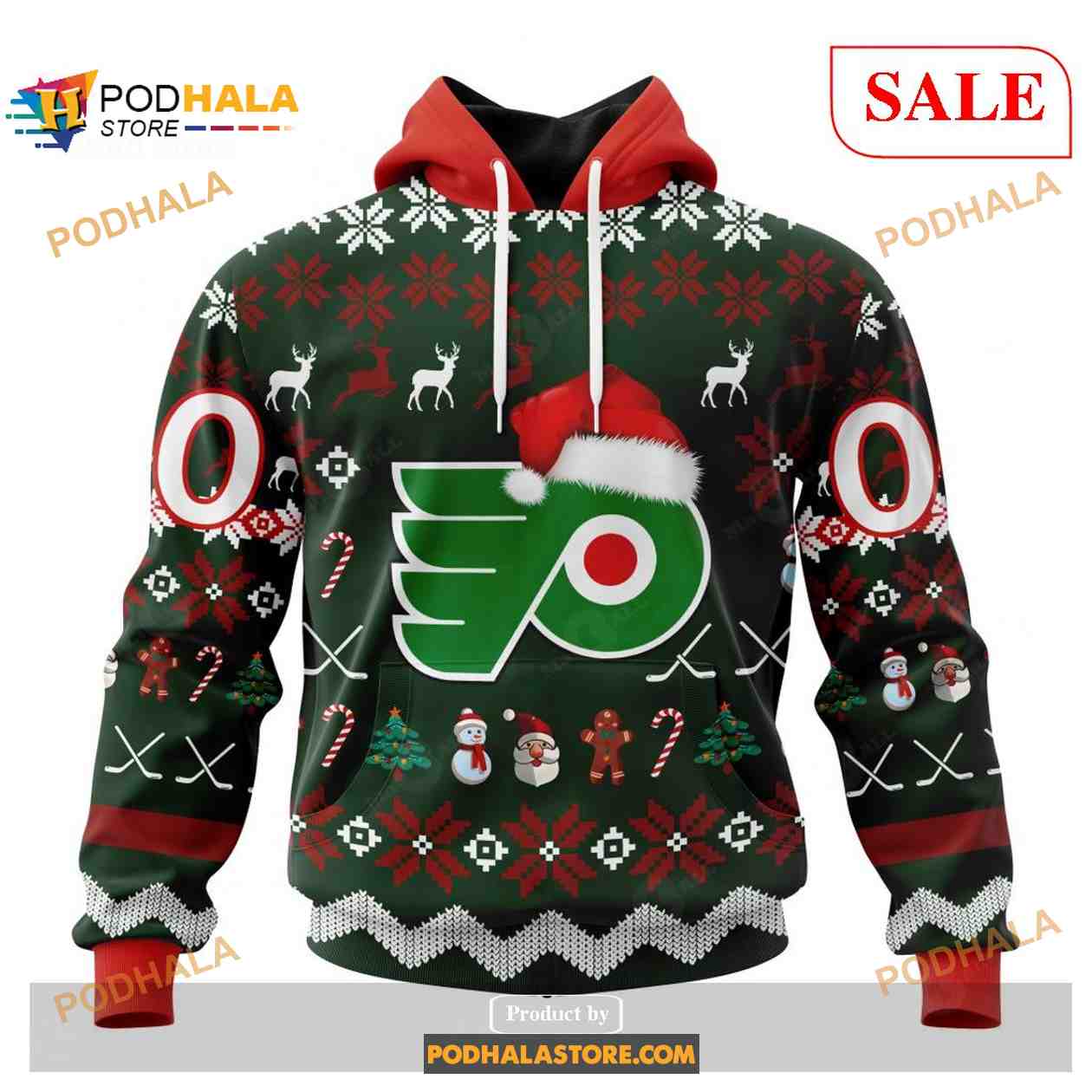 Custom Philadelphia Flyers Christmas NHL Unisex Shirt Hoodie 3D Custom Philadelphia Flyers Christmas NHL Unisex Shirt Hoodie 3D
