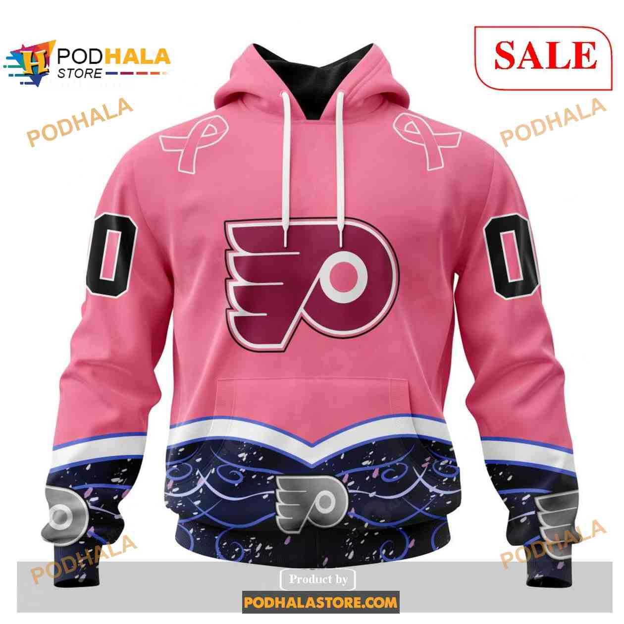 Custom Philadelphia Flyers Fights Cancer NHL Shirt Hoodie 3D Custom Philadelphia Flyers Fights Cancer NHL Shirt Hoodie 3D