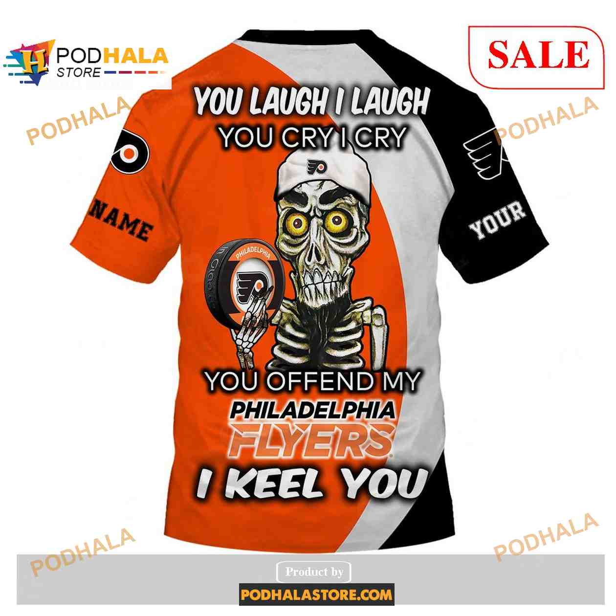 Custom Philadelphia Flyers Sweatshirt NHL Hoodie 3D, You laugh I Laugh You Cry I Cry Custom Philadelphia Flyers Sweatshirt NHL Hoodie 3D, You laugh I Laugh You Cry I Cry