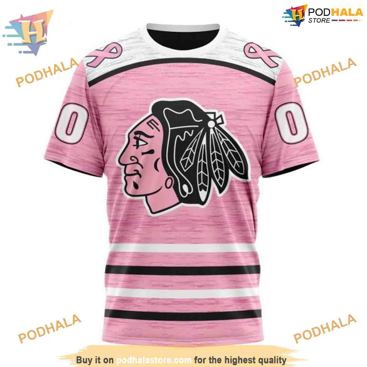 Custom Pink Fight Breast Cancer Design NHL Chicago Blackhawks Hoodie 3D Custom Pink Fight Breast Cancer Design NHL Chicago Blackhawks Hoodie 3D