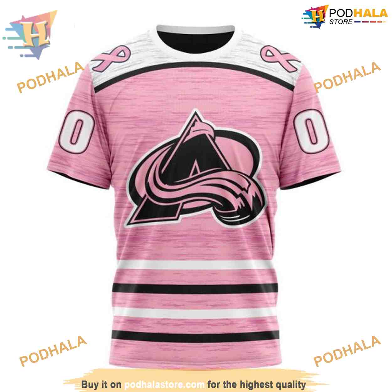 Custom Pink Fight Breast Cancer Design NHL Colorado Avalanche Hoodie 3D Custom Pink Fight Breast Cancer Design NHL Colorado Avalanche Hoodie 3D