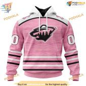 Custom Pink Fight Breast Cancer Design Nhl Minnesota Wild Hoodie 3d 1.jpg - demo10