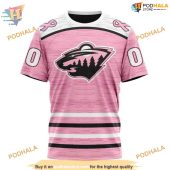 Custom Pink Fight Breast Cancer Design Nhl Minnesota Wild Hoodie 3d 3.jpg - demo10