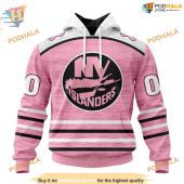Custom Pink Fight Breast Cancer Design Nhl New York Islanders Hoodie 3d 1.jpg - demo10