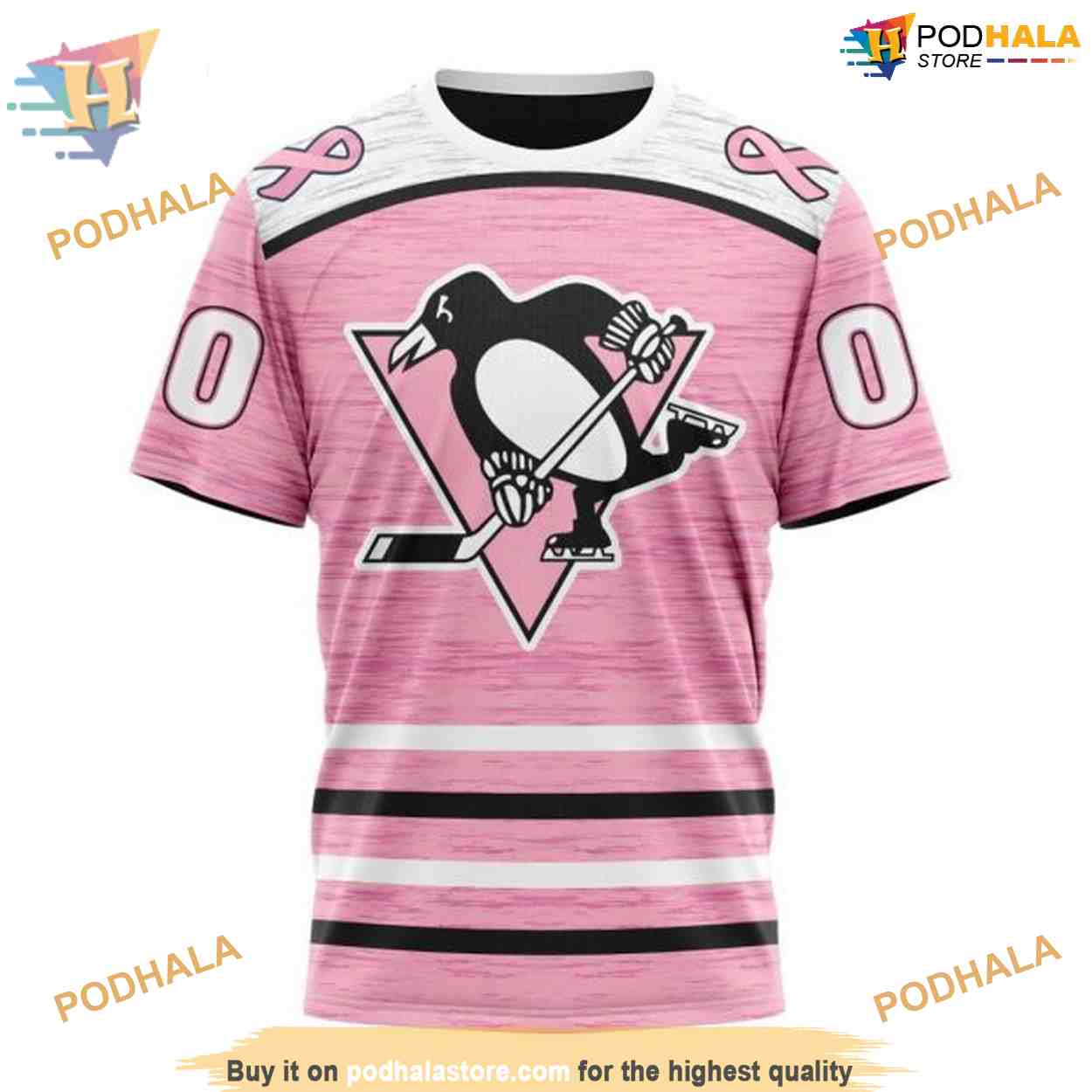 Custom Pink Fight Breast Cancer Design NHL Pittsburgh Penguins Hoodie 3D Custom Pink Fight Breast Cancer Design NHL Pittsburgh Penguins Hoodie 3D