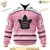 Custom Pink Fight Breast Cancer Design Nhl Toronto Maple Leafs Hoodie 3d 1.jpg - demo10