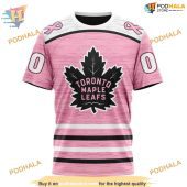 Custom Pink Fight Breast Cancer Design Nhl Toronto Maple Leafs Hoodie 3d 3.jpg - demo10