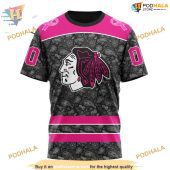 Custom Pink In The Rink Fight Breast Cancer Nhl Chicago Blackhawks Hoodie 3d 3.jpg - demo10