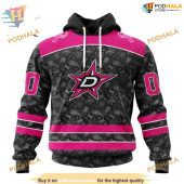Custom Pink In The Rink Fight Breast Cancer Nhl Dallas Stars Hoodie 3d 1.jpg - demo10