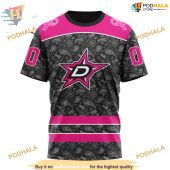 Custom Pink In The Rink Fight Breast Cancer Nhl Dallas Stars Hoodie 3d 3.jpg - demo10