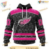 Custom Pink In The Rink Fight Breast Cancer Nhl Detroit Red Wings Hoodie 3d 1.jpg - demo10