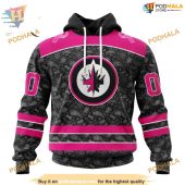 Custom Pink In The Rink Fight Breast Cancer Nhl Winnipeg Jets Hoodie 3d 1.jpg - demo10