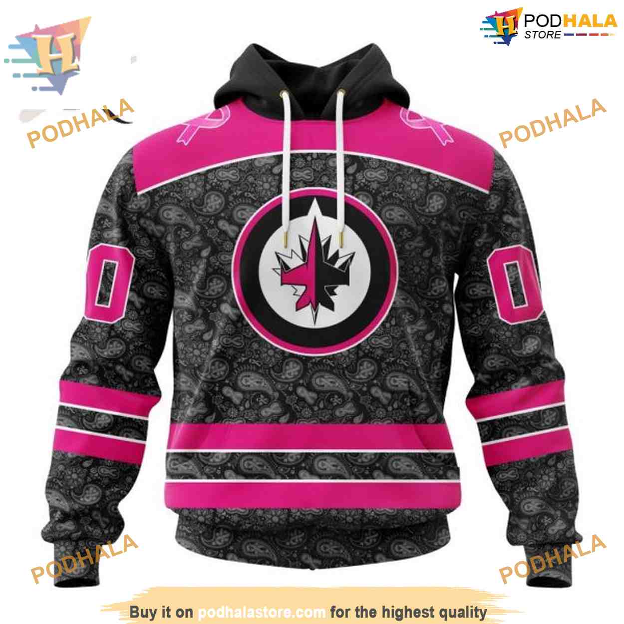 Custom Pink In The Rink Fight Breast Cancer NHL Winnipeg Jets Hoodie 3D Custom Pink In The Rink Fight Breast Cancer NHL Winnipeg Jets Hoodie 3D