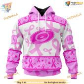 Custom Pink October Breast Cancer Awareness Month Nhl Carolina Hurricanes Hoodie 3d 1.jpg - demo10