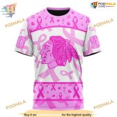 Custom Pink October Breast Cancer Awareness Month Nhl Chicago Blackhawks Hoodie 3d 3.jpg - demo10