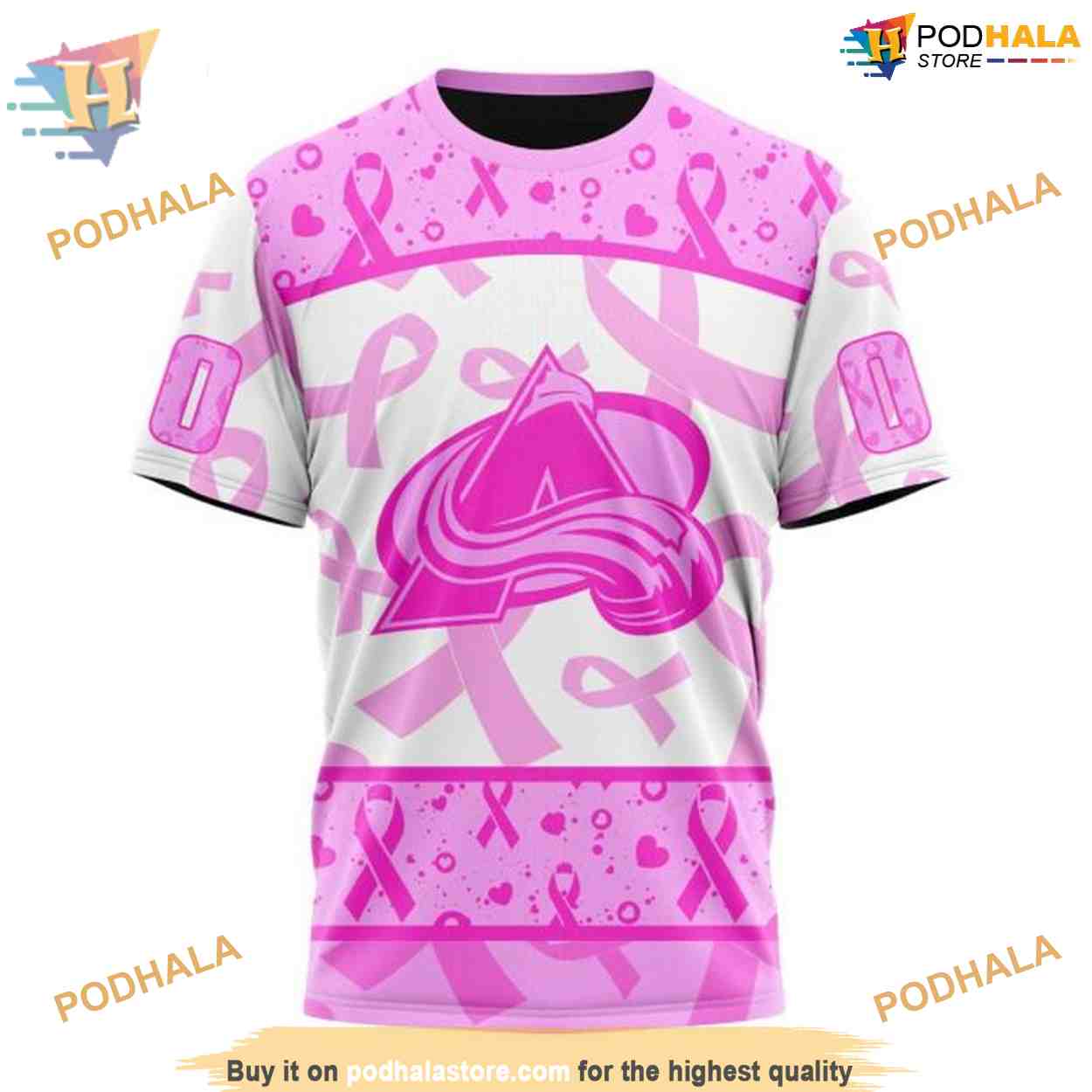 Custom Pink October Breast Cancer Awareness Month NHL Colorado Avalanche Hoodie 3D Custom Pink October Breast Cancer Awareness Month NHL Colorado Avalanche Hoodie 3D