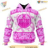 Custom Pink October Breast Cancer Awareness Month Nhl Edmonton Oilers Hoodie 3d 1.jpg - demo10