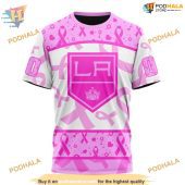 Custom Pink October Breast Cancer Awareness Month Nhl Los Angeles Kings Hoodie 3d 3.jpg - demo10