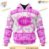 Custom Pink October Breast Cancer Awareness Month Nhl Montreal Canadiens Hoodie 3d 1.jpg - demo10