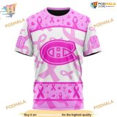Custom Pink October Breast Cancer Awareness Month Nhl Montreal Canadiens Hoodie 3d 3.jpg - demo10