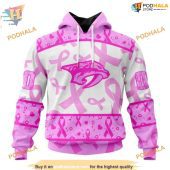 Custom Pink October Breast Cancer Awareness Month Nhl Nashville Predators Hoodie 3d 1.jpg - demo10