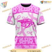 Custom Pink October Breast Cancer Awareness Month Nhl Nashville Predators Hoodie 3d 3.jpg - demo10