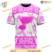 Custom Pink October Breast Cancer Awareness Month Nhl St Louis Blues Hoodie 3d 3.jpg - demo10