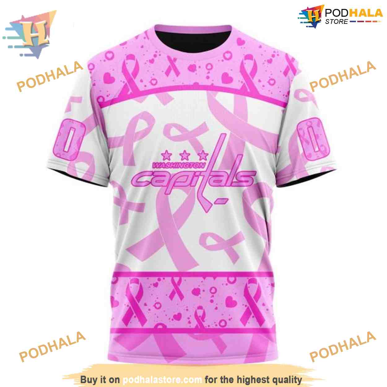 Custom Pink October Breast Cancer Awareness Month NHL Washington Capitals Hoodie 3D Custom Pink October Breast Cancer Awareness Month NHL Washington Capitals Hoodie 3D