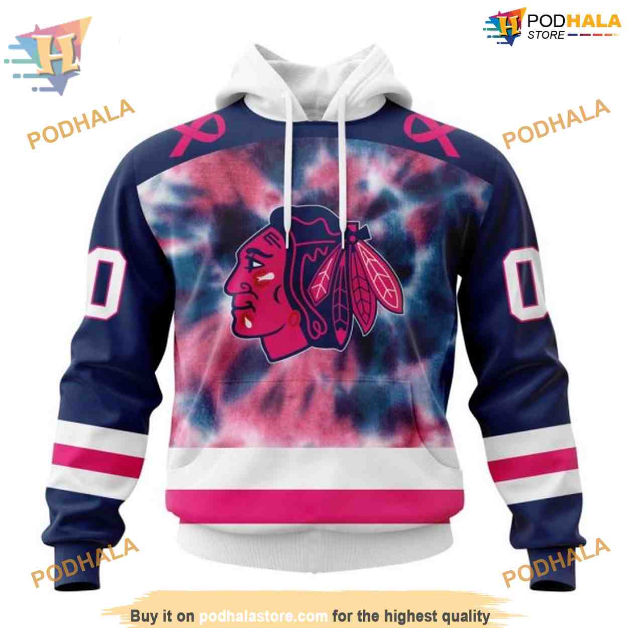 Custom Pink October Fight Breast Cancer NHL Chicago Blackhawks Hoodie 3D Custom Pink October Fight Breast Cancer NHL Chicago Blackhawks Hoodie 3D
