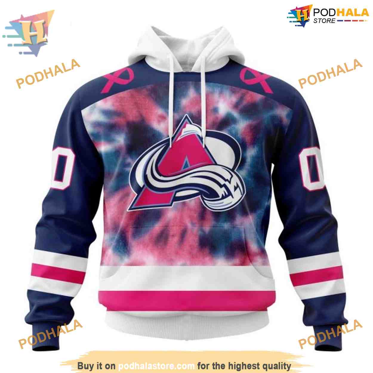 Custom Pink October Fight Breast Cancer NHL Colorado Avalanche Hoodie 3D Custom Pink October Fight Breast Cancer NHL Colorado Avalanche Hoodie 3D