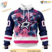 Custom Pink October Fight Breast Cancer Nhl Dallas Stars Hoodie 3d 1.jpg - demo10