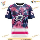 Custom Pink October Fight Breast Cancer Nhl Dallas Stars Hoodie 3d 3.jpg - demo10