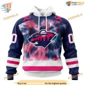 Custom Pink October Fight Breast Cancer Nhl Minnesota Wild Hoodie 3d 1.jpg - demo10