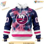 Custom Pink October Fight Breast Cancer Nhl New York Islanders Hoodie 3d 1.jpg - demo10