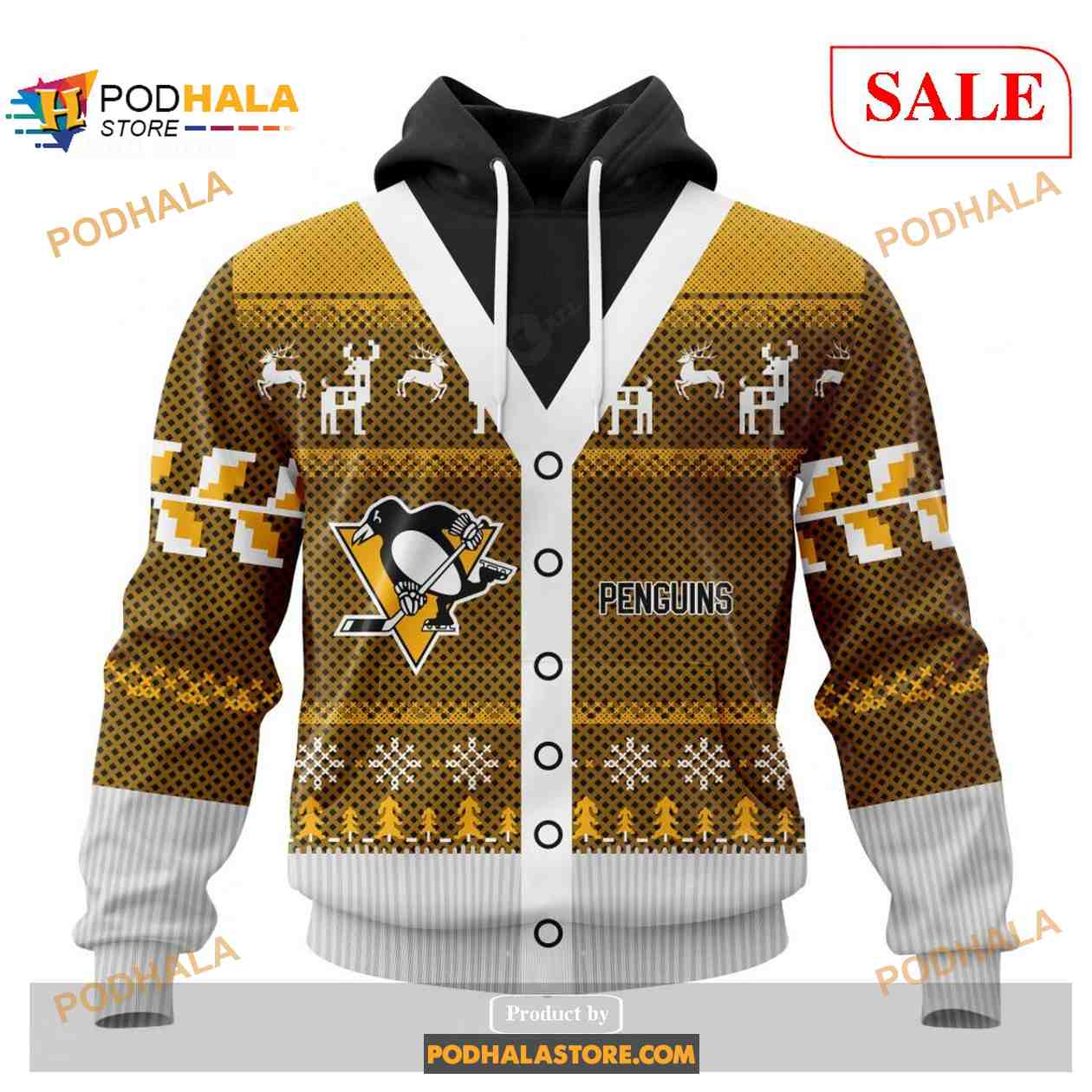 Custom Pittsburgh Penguins Chrismas Season NHL Shirt Hoodie 3D Custom Pittsburgh Penguins Chrismas Season NHL Shirt Hoodie 3D
