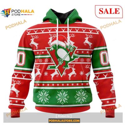 Custom Pittsburgh Penguins Christmas NHL Unisex Shirt Hoodie 3D