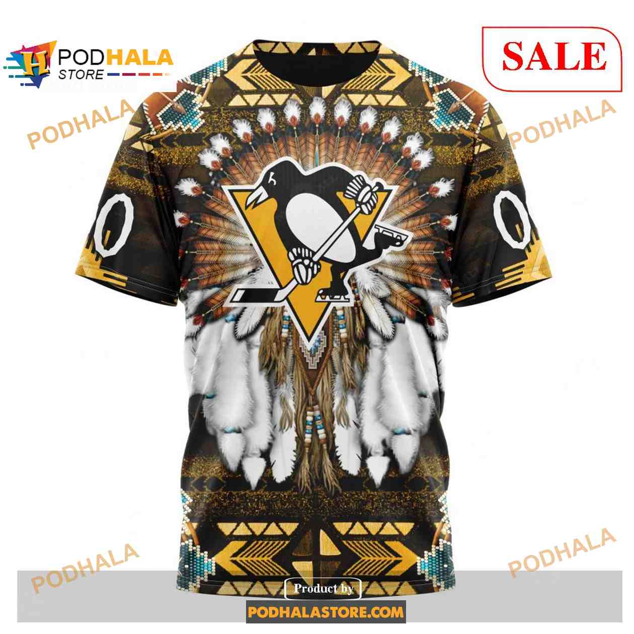 Custom Pittsburgh Penguins Native Costume NHL Shirt Hoodie 3D Custom Pittsburgh Penguins Native Costume NHL Shirt Hoodie 3D