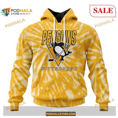 Custom Pittsburgh Penguins Retro Vintage Tie Dye NHL Shirt Hoodie 3D