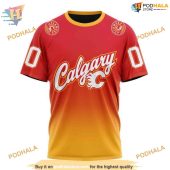 Custom Retro Gradient Design Nhl Calgary Flames Hoodie 3d Sweatshirt 3.jpg - demo10
