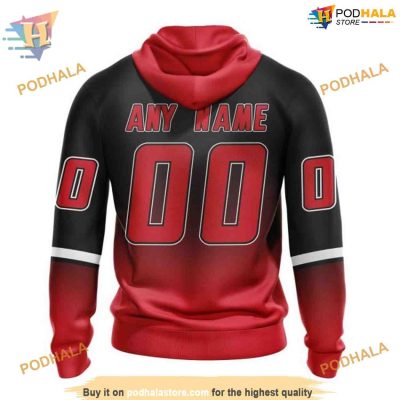 Custom Retro Gradient Design NHL Carolina Hurricanes Hoodie 3D Sweatshirt