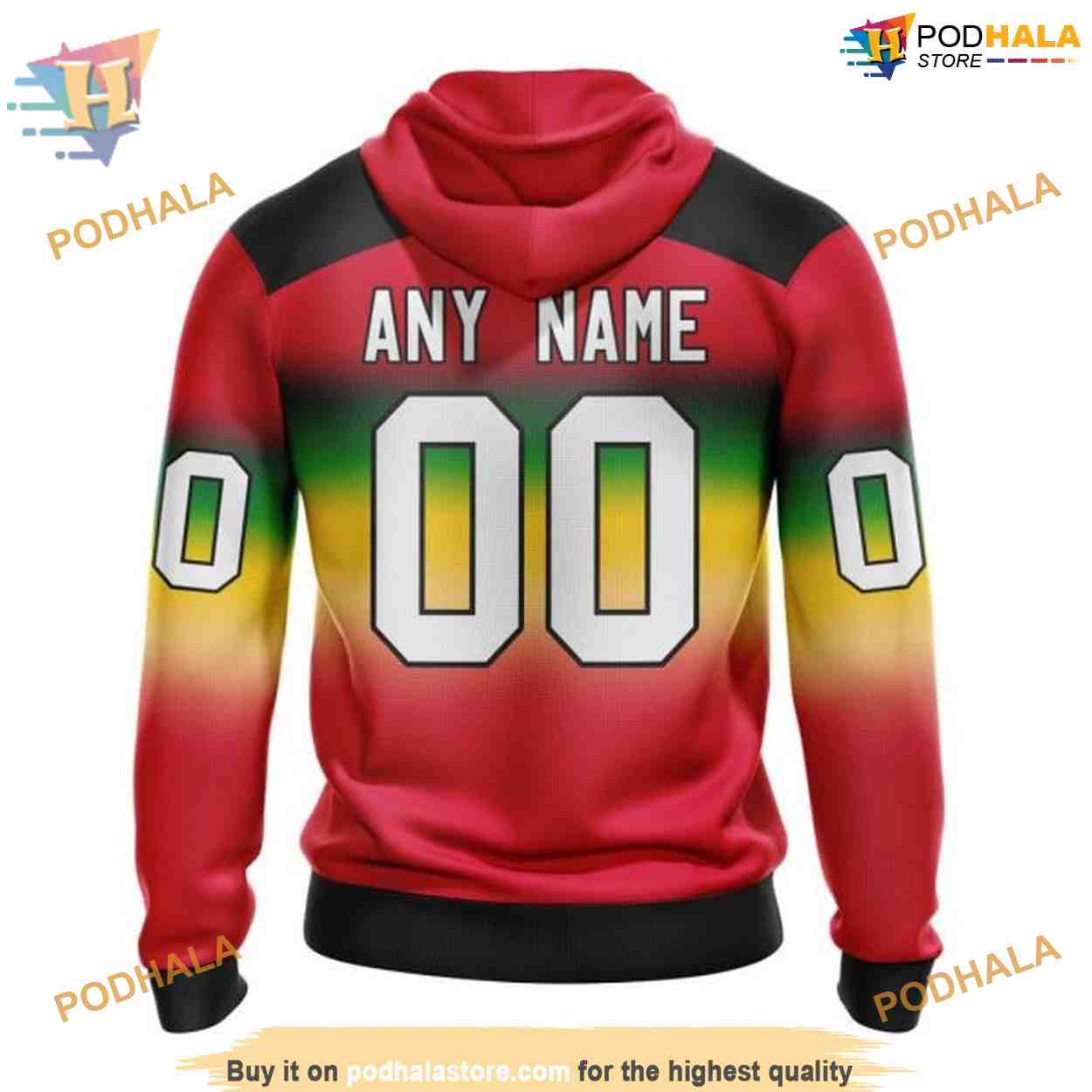 Custom Retro Gradient Design NHL Chicago Blackhawks Hoodie 3D Custom Retro Gradient Design NHL Chicago Blackhawks Hoodie 3D