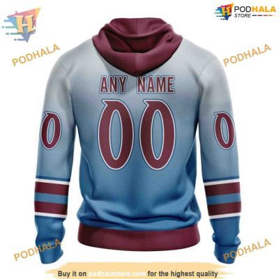 Custom Retro Gradient Design NHL Colorado Avalanche Hoodie 3D Sweatshirt