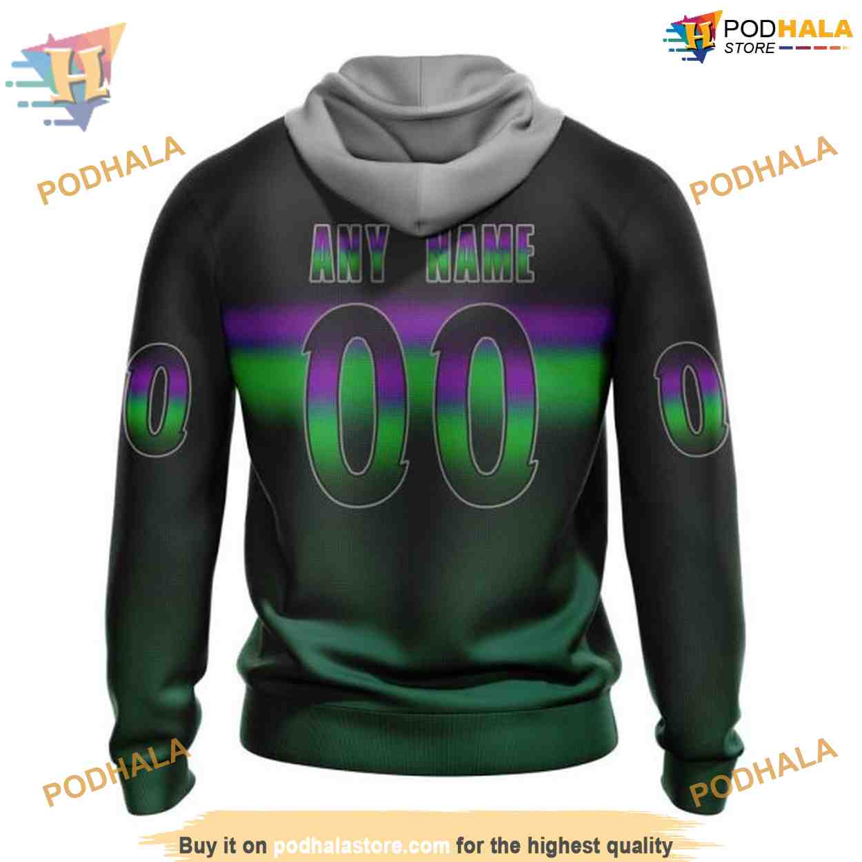 Custom Retro Gradient Design NHL Minnesota Wild Hoodie 3D Custom Retro Gradient Design NHL Minnesota Wild Hoodie 3D