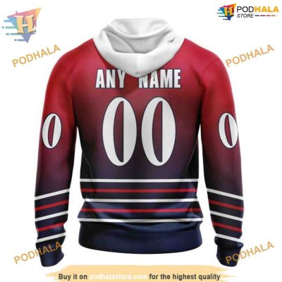 Custom Retro Gradient Design NHL Washington Capitals Hoodie 3D